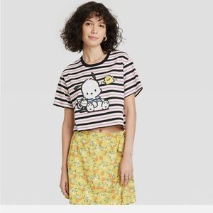 Pochacco Short Sleeve
Graphic Cropped T-Shirt - White Size XL NWT